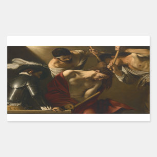 Sticker Rectangulaire Caravaggio - La Crowne aux Epines