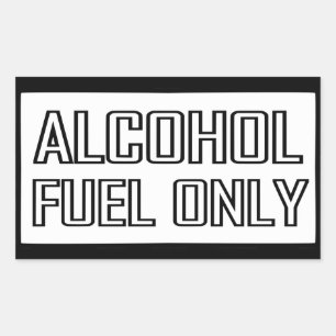 Sticker Rectangulaire Carburant d'alcool seulement