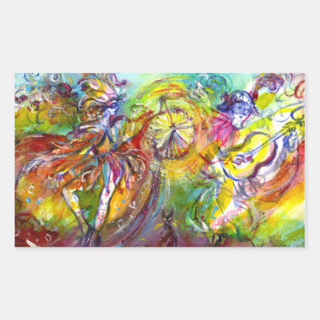 STICKER RECTANGULAIRE CARNIVAL ITALIEN (Devant)