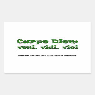 Sticker Rectangulaire Carpe Diem