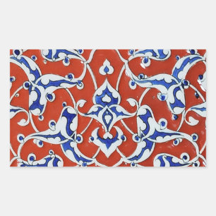 Sticker Rectangulaire Carrelage floral turc