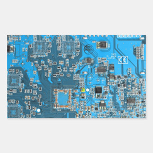 Sticker Rectangulaire Carte circuit bleu circuit imprimé à circuit impri