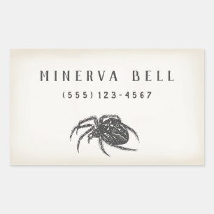 Sticker Rectangulaire Carte d'appel de l'araignée d'Halloween