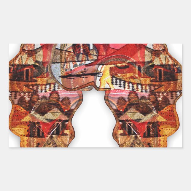 Sticker Rectangulaire Carte de l'Afrique : Célébrer la saison avec la cu (Devant)