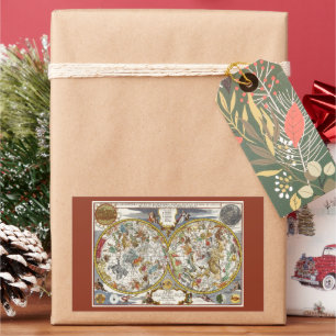 Sticker Rectangulaire Carte du ciel planisphère vintage par Nicholas de 