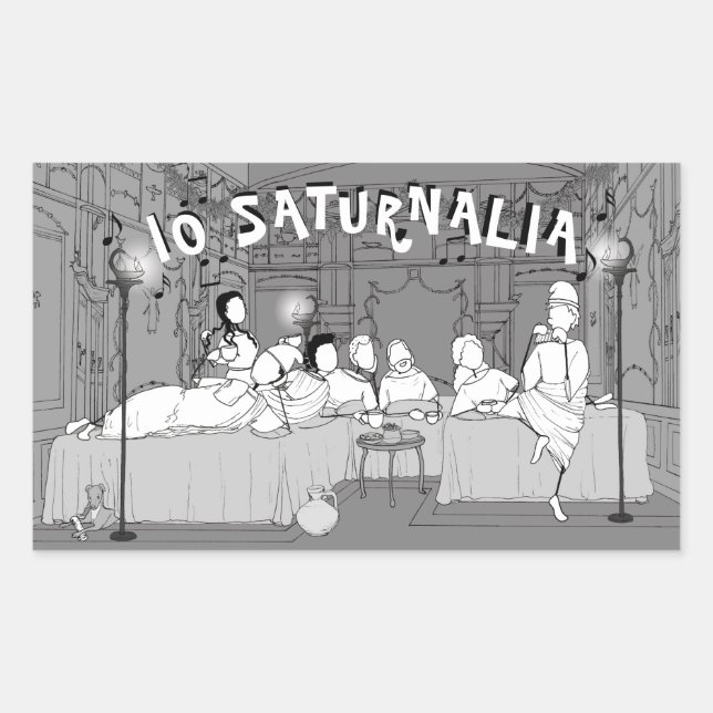Sticker Rectangulaire Carte Saturnalia Amarantus (Devant)