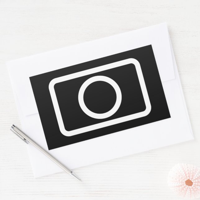 Sticker Rectangulaire Carte Zener | Cercle creux (Enveloppe)