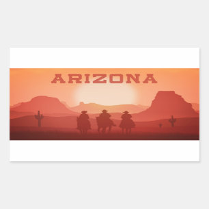 Sticker Rectangulaire Cartons Arizona Sunset