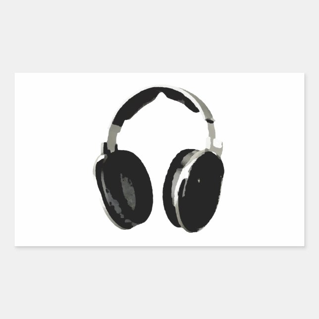 Sticker Rectangulaire Casque Pop Art (Devant)