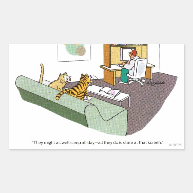 Sticker Rectangulaire Cat Talk (Devant)