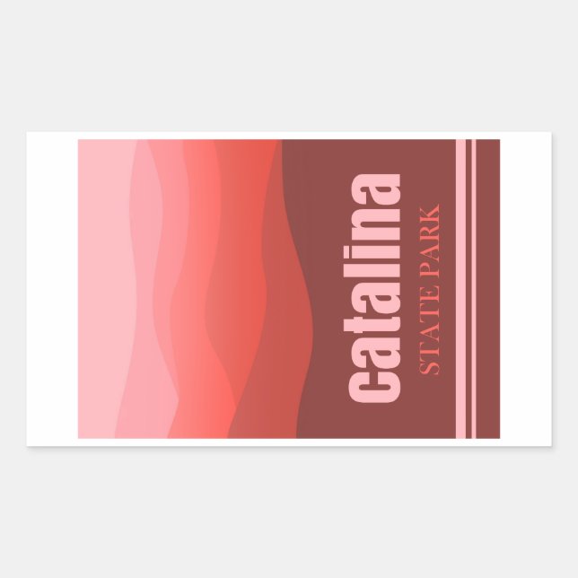 Sticker Rectangulaire Catalina State Park Arizona Red Hills (Devant)