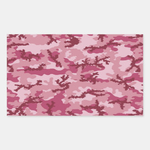 Sticker Rectangulaire Ccamouflage rose