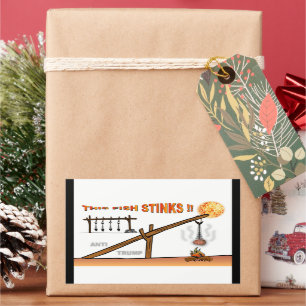 Sticker Rectangulaire Ce poisson pue ! / Anti Trump,