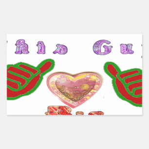 Sticker Rectangulaire Ce type adore les grands cadeaux d'art Imprimer