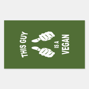 Sticker Rectangulaire Ce Type Est Un Végan