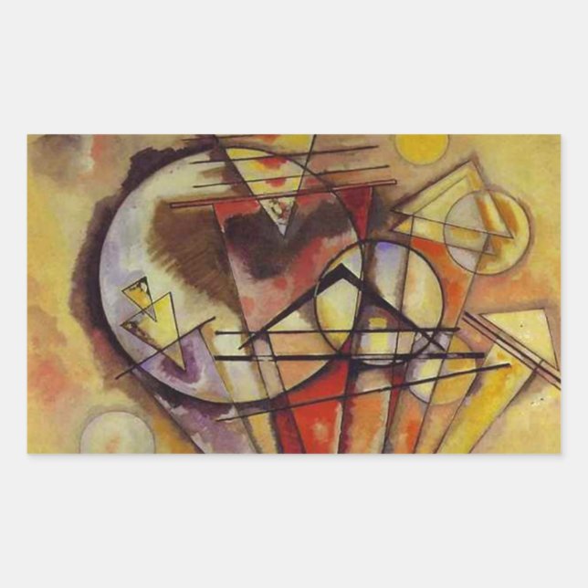 Sticker Rectangulaire Cercles Abstraits Kandinsky (Devant)