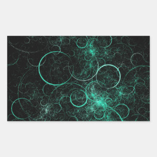Sticker Rectangulaire Cercles turquoises