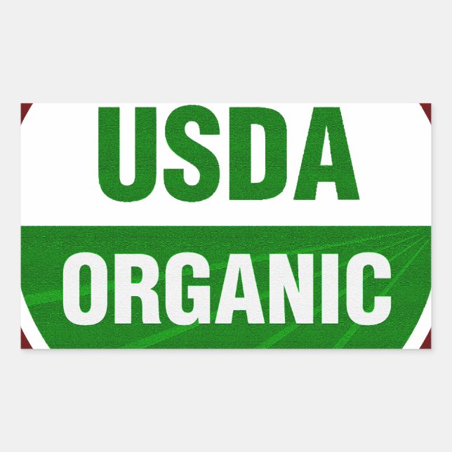 Sticker Rectangulaire Certificat biologique USDA (Devant)
