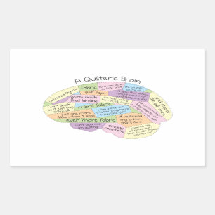 Sticker Rectangulaire Cerveau de quilteur