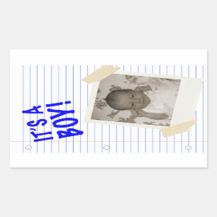 Sticker Rectangulaire c'est un garçon