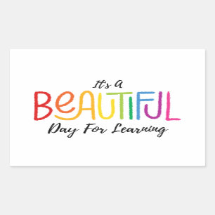 Sticker Rectangulaire C'est une belle journée pour apprendre, retour à l