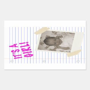 Sticker Rectangulaire c'est une fille