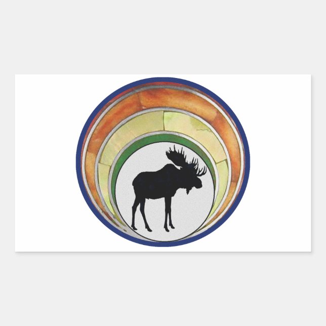 Sticker Rectangulaire Cette couronne d'orignal (Devant)