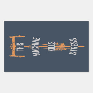 Sticker Rectangulaire Cette machine tue le stress