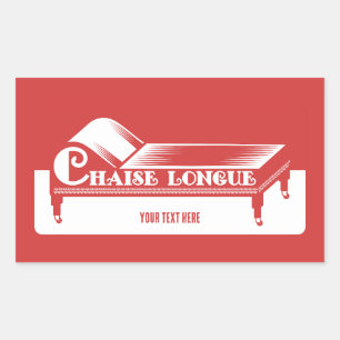 Sticker Rectangulaire Chaise Longue