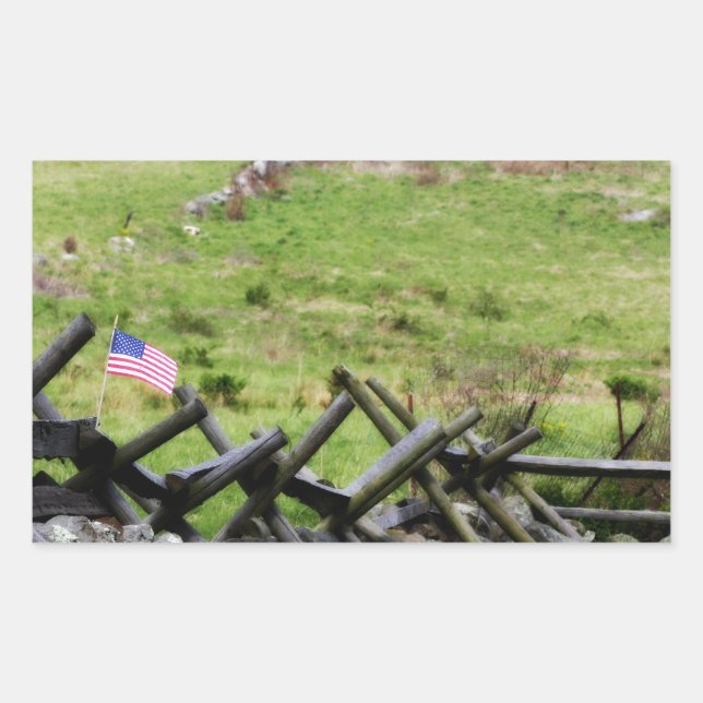 Sticker Rectangulaire Champ de bataille de Gettysburg (Devant)