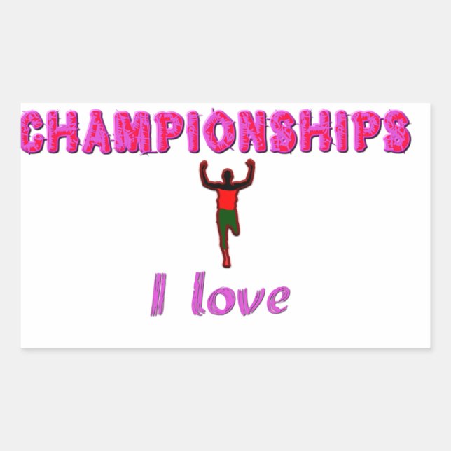 Sticker Rectangulaire Championnats du monde d'athlétisme Kenya Runner :  (Devant)