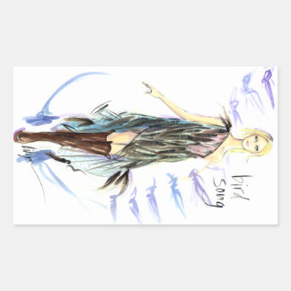 Sticker Rectangulaire Chanson d'oiseau