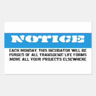 Sticker Rectangulaire Chaque lundi, ce réfrigérateur sera nettoyé