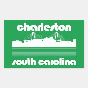 Sticker Rectangulaire Charleston, Caroline du Sud