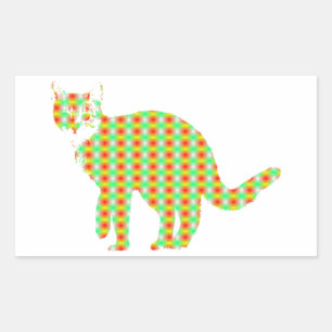 Sticker Rectangulaire Chat à motifs