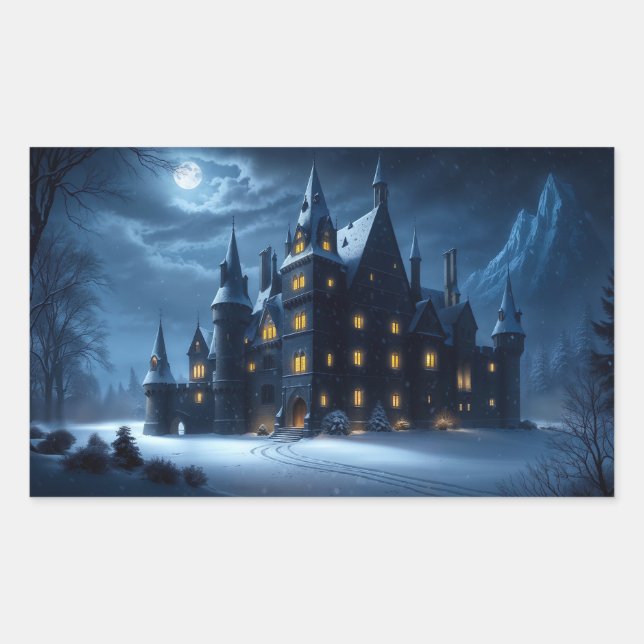 Sticker Rectangulaire Château de la nuit froide Hollow (Devant)
