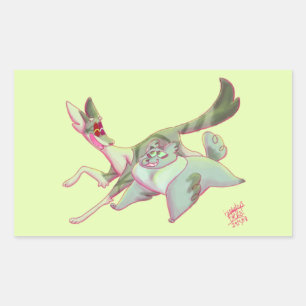 Sticker Rectangulaire Chats guerriers - Ivypool et Dovewing