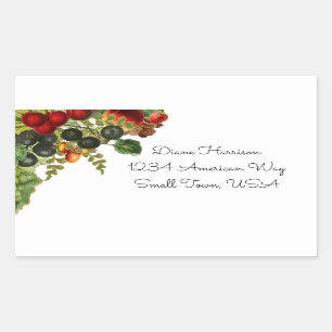 Sticker Rectangulaire Chaussures à fruits automnales