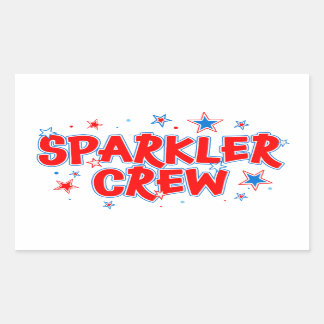 Sticker Rectangulaire Chemise 4 juillet enfants : Écran de sparkler
