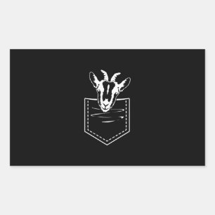 Sticker Rectangulaire Chèvre Dans Une Poche Logo Amusant Goat Lover