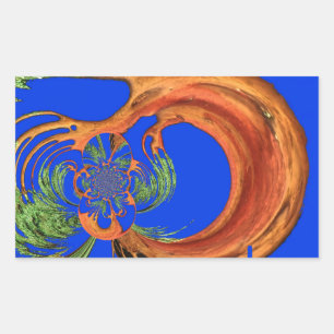 Sticker Rectangulaire Chic Round Hakuna Matata Navy Blue Collection
