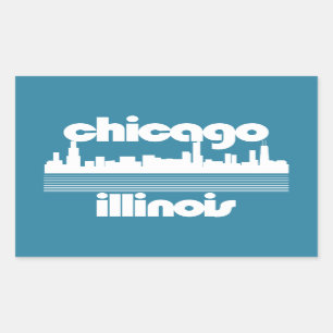 Sticker Rectangulaire Chicago, Illinois