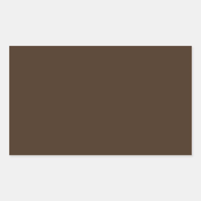 Sticker Rectangulaire Chocolat Brown - Tronc Arbre foncé Couleur Brown s (Devant)