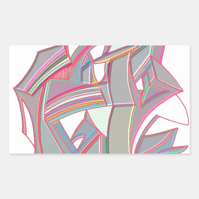 Sticker Rectangulaire Choisissez (Devant)