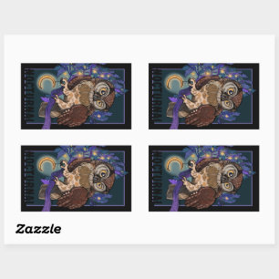 Sticker Rectangulaire Chouette boréale Nocturne