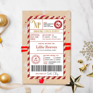 Sticker Rectangulaire Christmas Elf Pôle Nord Livraison spéciale Livrais