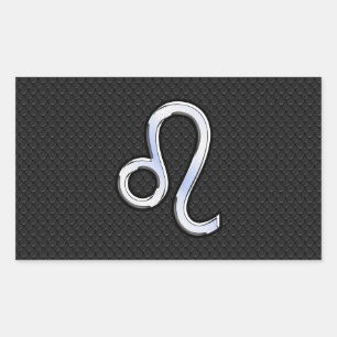Sticker Rectangulaire Chrome Comme Leo Zodiac Connexion peau de serpent