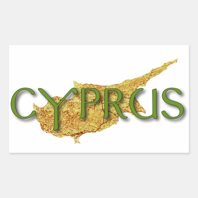 Sticker Rectangulaire Chypre (Devant)