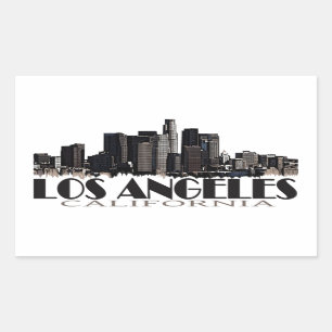 Sticker Rectangulaire Ciel sombre de Los Angeles California