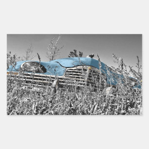 Sticker Rectangulaire Cinquante ans rétro Abandon de l'automobile antiqu
